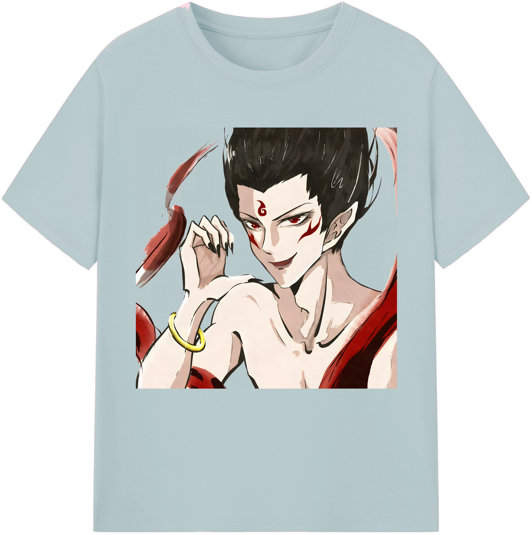 （画像用） Ne Zha 2 ナタ 魔童の大暴れ 綿100％半袖Tシャツ（フロントプリント）